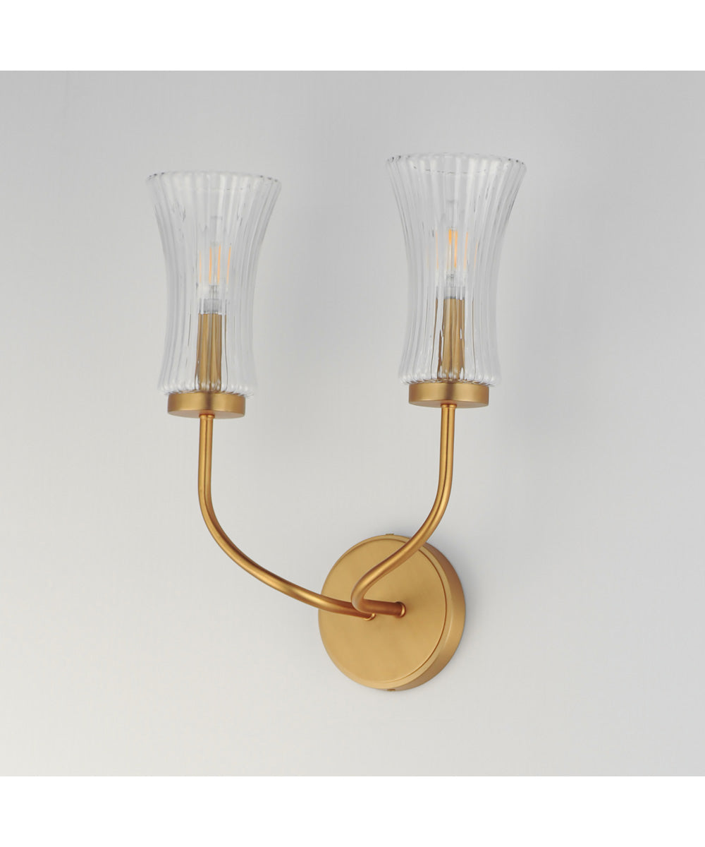 Camelot 2-Light Sconce Natural Aged Brass