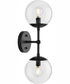 Atwell 2-Light Mid-Century Modern Wall Sconce Matte Black
