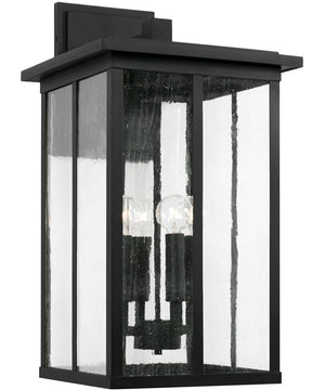 Barrett 4-Light Outdoor Wall-Lantern Rain or Shine - Black