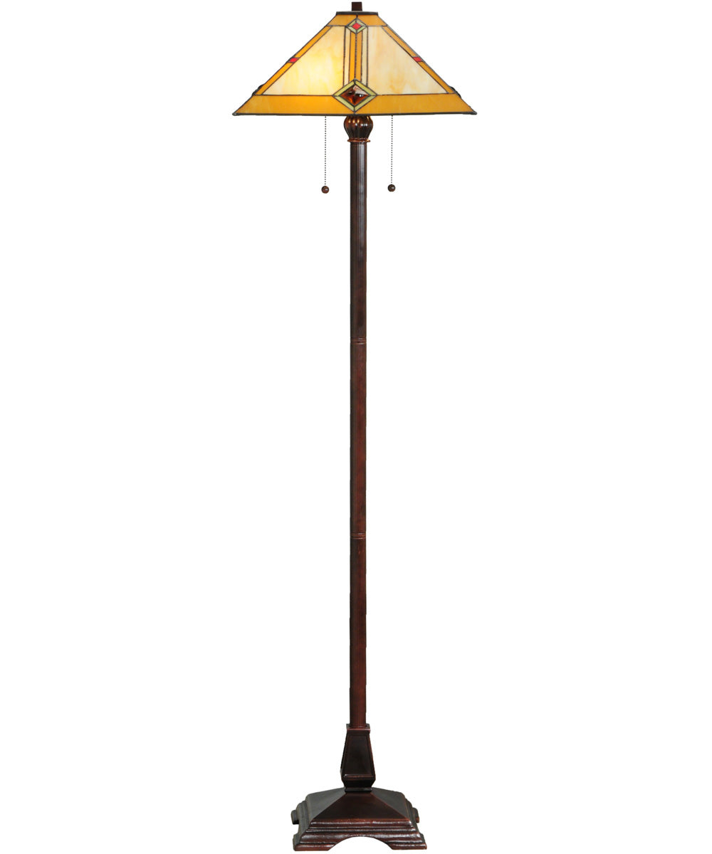 62"H Diamond Mission Floor Lamp