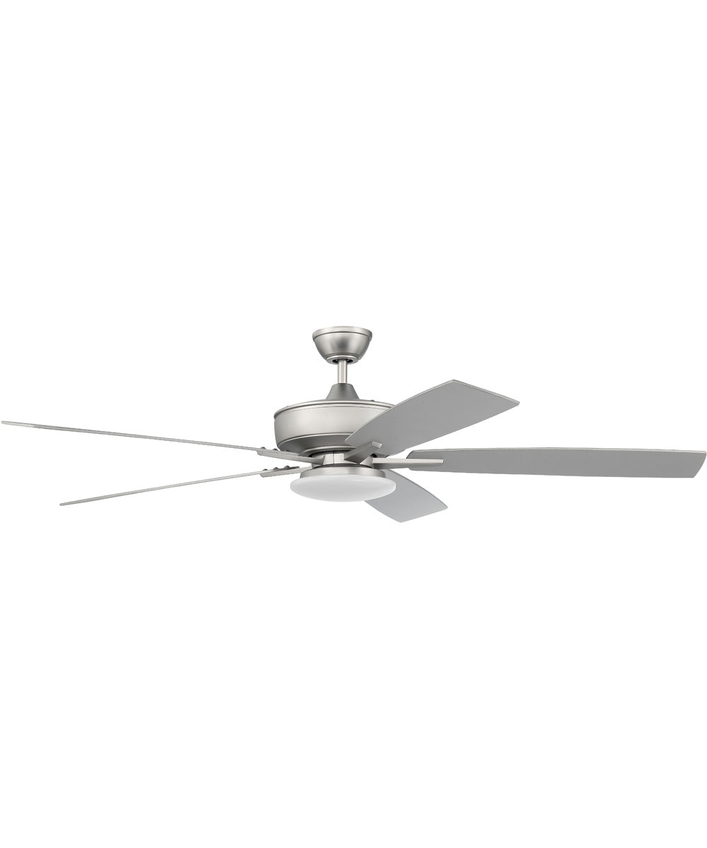 60" Super Pro 112 Slim Light Kit 1-Light Specialty Ceiling Fan (Blades Included) Brushed Satin Nickel