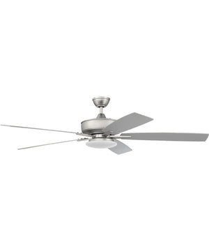 60" Super Pro 112 Slim Light Kit 1-Light Specialty Ceiling Fan (Blades Included) Brushed Satin Nickel