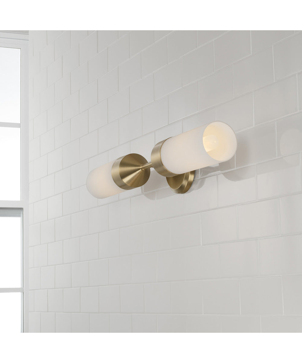 Devon 2-Light Sconce Matte Brass