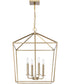 Emma 4-Light Pendant Burnished Brass