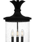 Havana Large 3-light Outdoor Post Light Earth Black