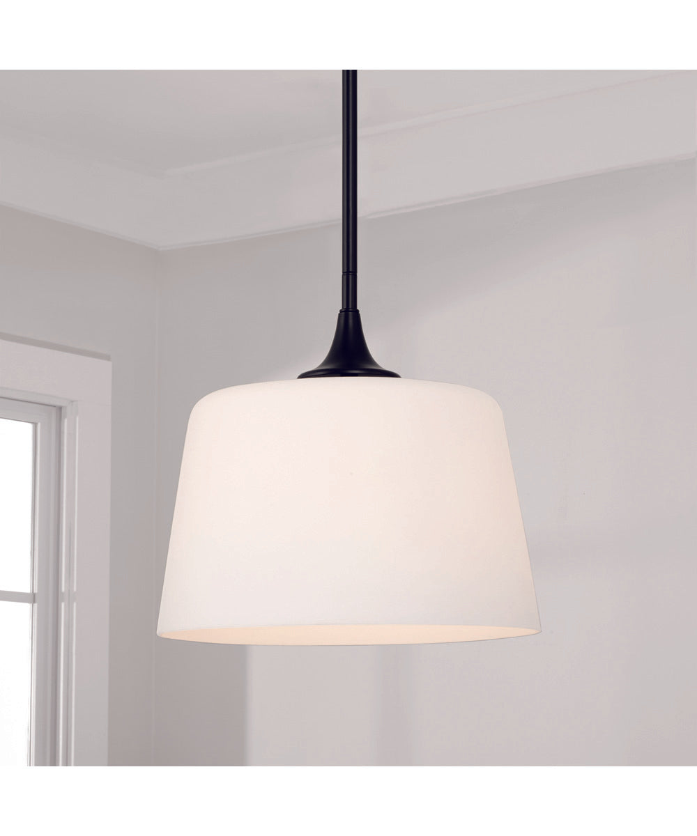 Presley 1-Light Semi-Flush Matte Black