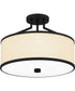 Laborde 3-light Semi Flush Mount Matte Black