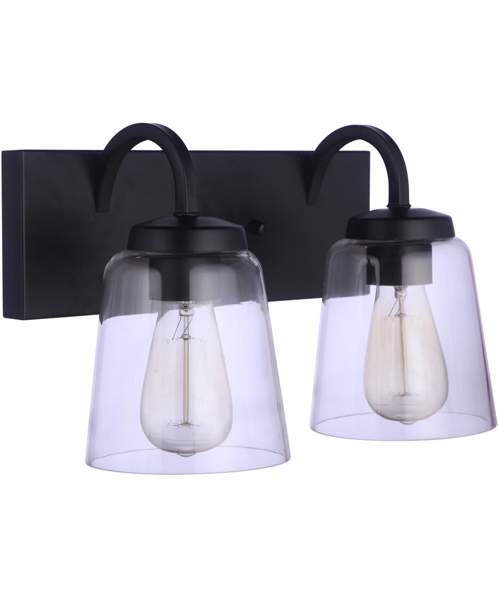 Elsa 2-Light Vanity Flat Black