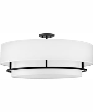 Graham 4-Light Extra Large Convertible Semi-flush Mount in Black