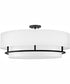 Graham 4-Light Extra Large Convertible Semi-flush Mount in Black