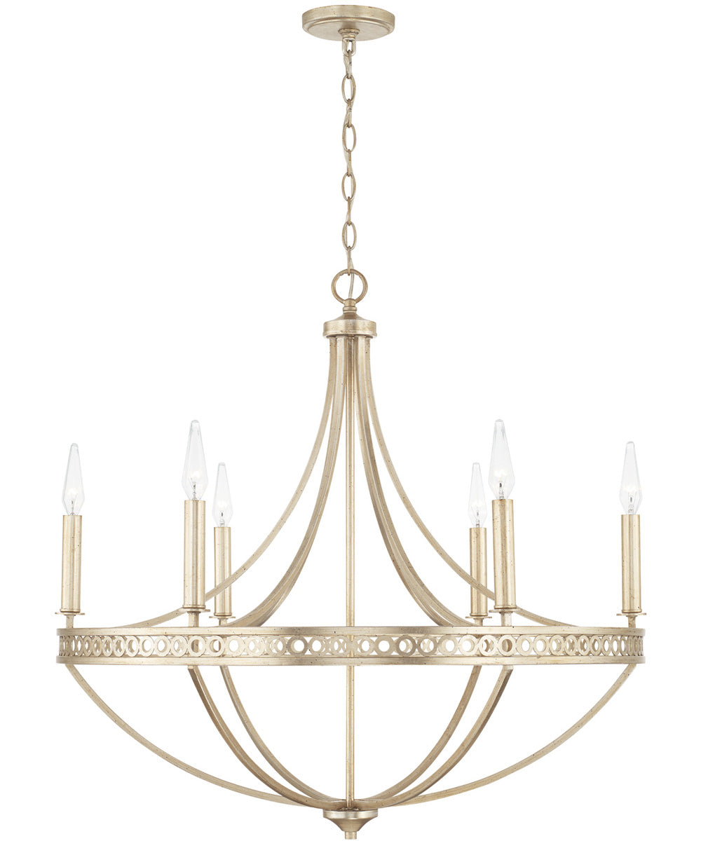 Isabella 6-Light Chandelier Winter Gold