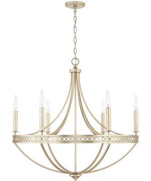 Isabella 6-Light Chandelier Winter Gold