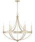 Isabella 6-Light Chandelier Winter Gold