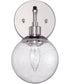 Que 1-Light Wall Sconce Chrome