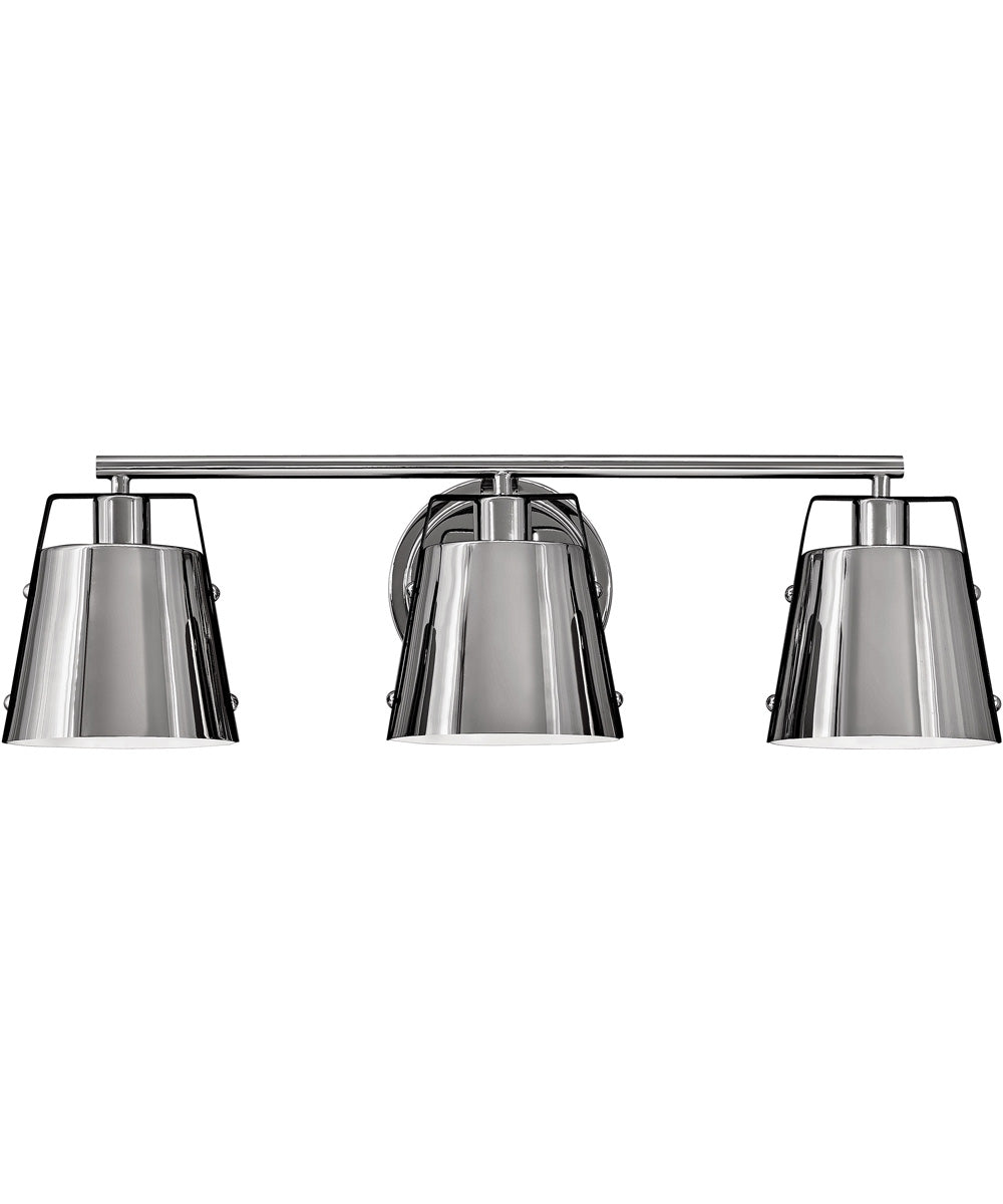 Cartwright 3-Light Three Light Vanity in Polished Nickel