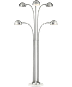 Rowley 5-Light 5-Light Floor Lamp Brushed Nickel/Metal Shade