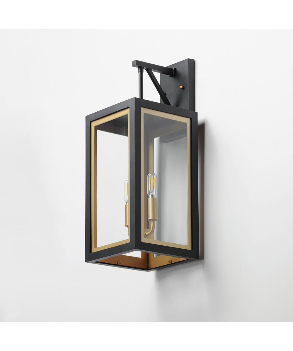 Neoclass 2-Light Outdoor Sconce Black / Gold