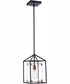 Aaron 1-Light Pendant Flat Black/Satin Brass