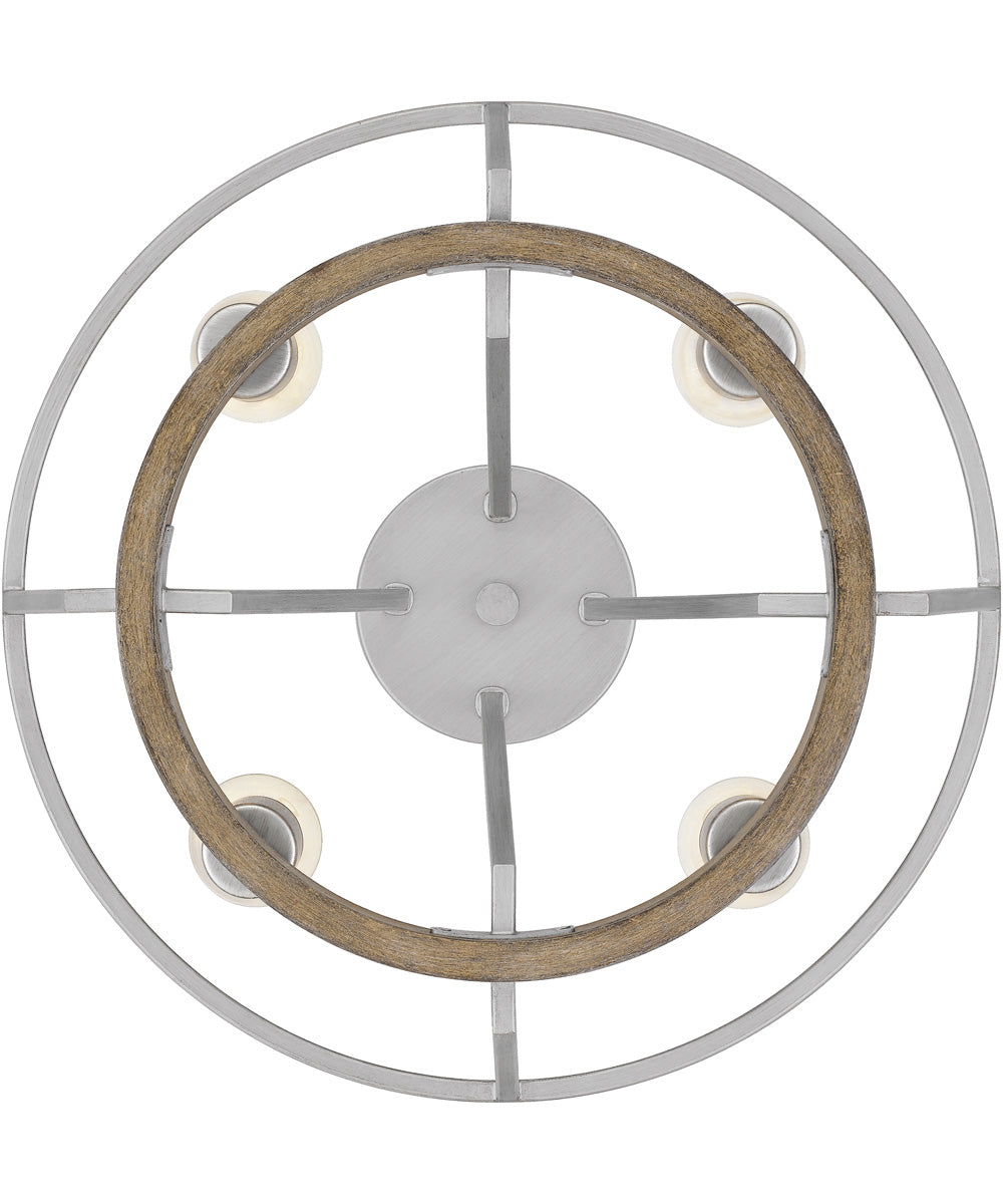 Brockton 4-light Pendant Brushed Silver