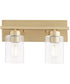 Carter 2-light Bath Vanity Light Aged Brass