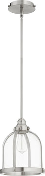10"W 1-light Pendant Satin Nickel