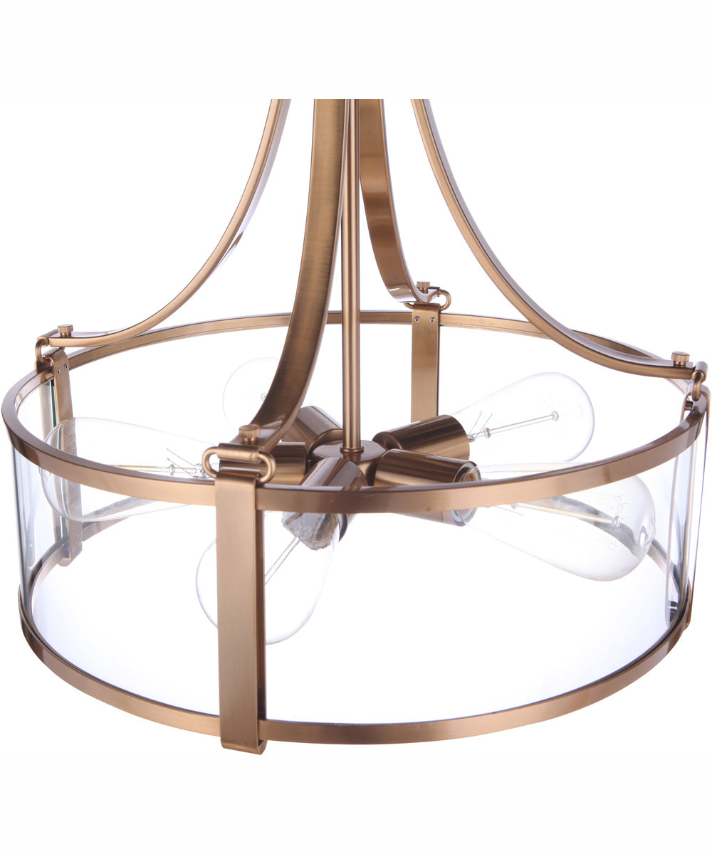 Elliot 5-Light Pendant Satin Brass