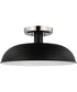 Colony 1-Light Close-to-Ceiling Matte Black / Polished Nickel