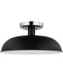 Colony 1-Light Close-to-Ceiling Matte Black / Polished Nickel