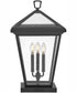 Alford Place 3-Light Large Pier Mount Lantern in Museum Black
