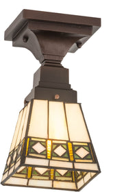 7"W Diamond Band Mission Flushmount