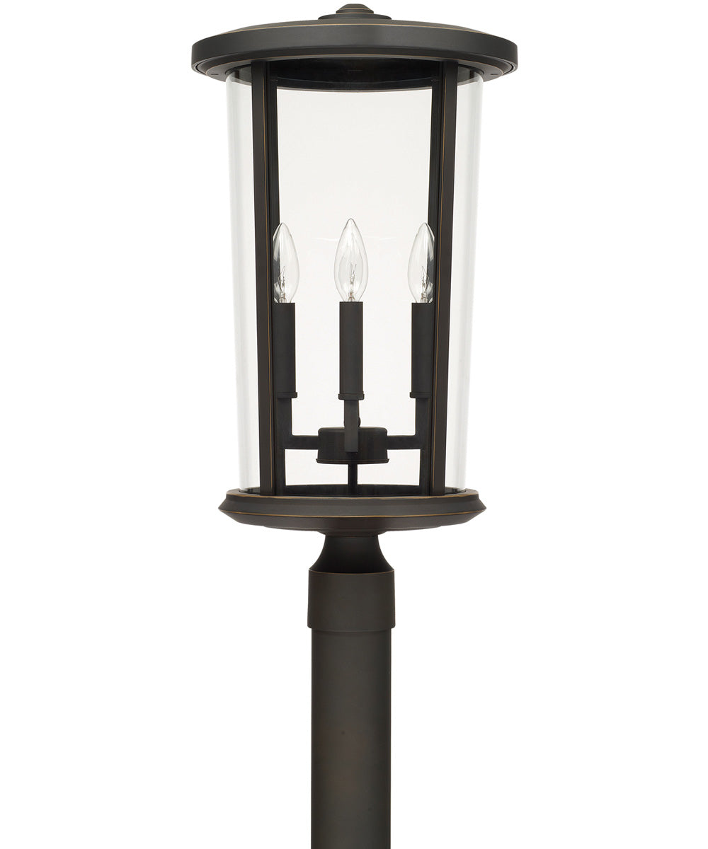 Howell 4-Light Outdoor Post Mount Rain or Shine - Oiled Bronze with Clear Glass