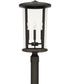 Howell 4-Light Outdoor Post Mount In Oiled Bronze With Clear Glass