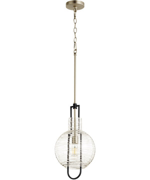 1-light Pendant Noir w/ Satin Nickel