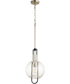 1-light Pendant Noir w/ Satin Nickel