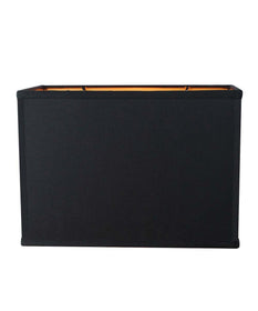 14"W x 10"H Black Rectangular Drum Lampshade