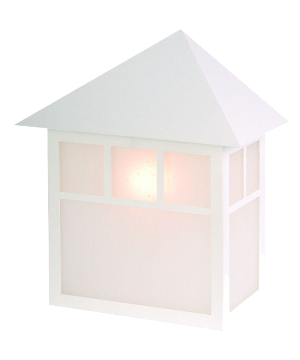 11"H Artisan 1-Light Textured White Pocket Outdoor Wall Light