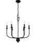 Blanche 6-light Chandelier Matte Black