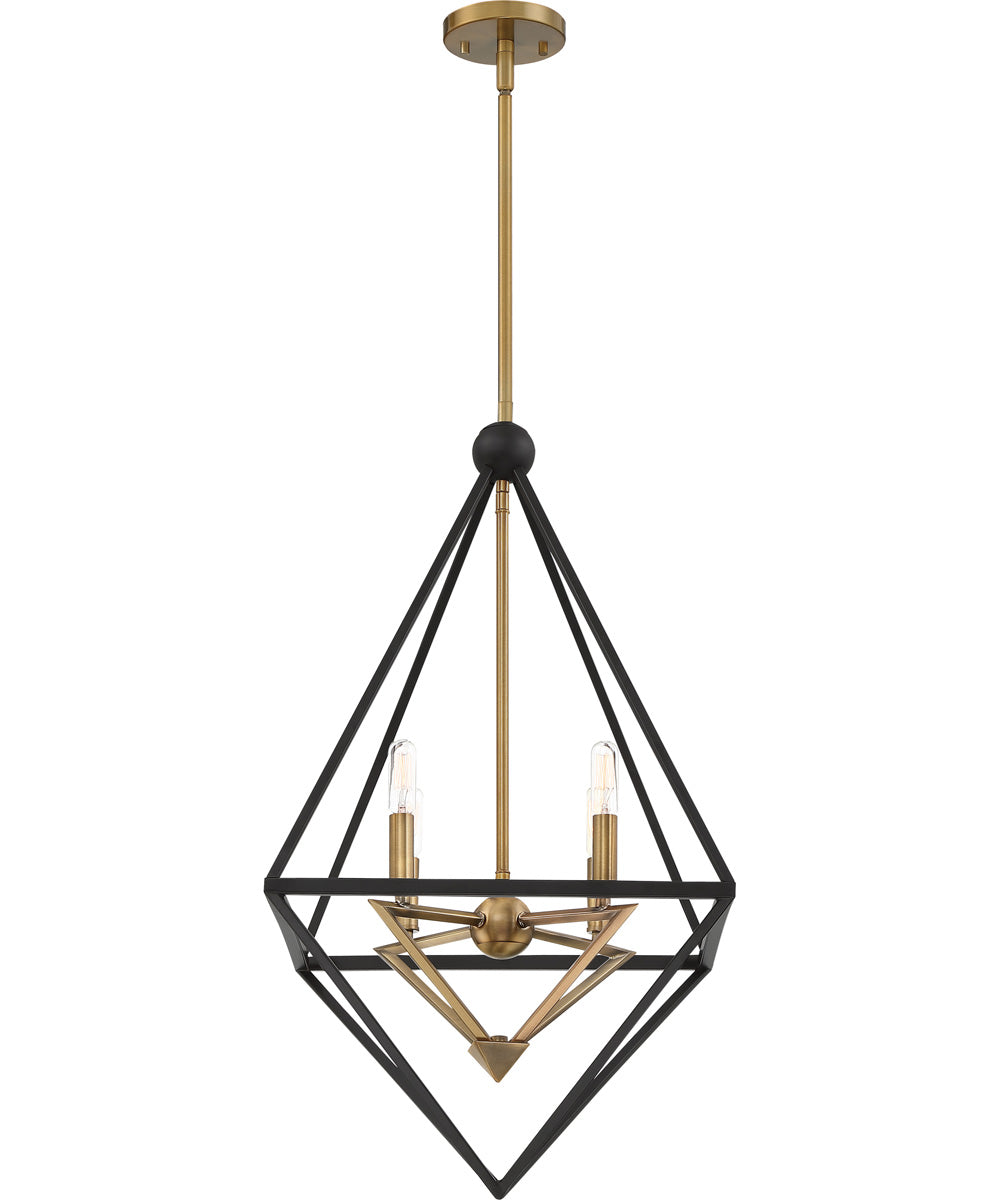 Louvre 4-light Pendant Western Bronze