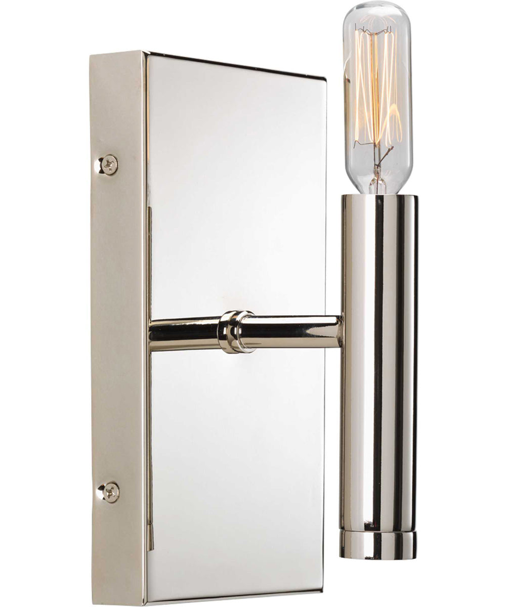 Draper 1-Light Luxe Bath Vanity Light Polished Nickel