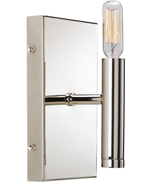 Draper 1-Light Luxe Bath Vanity Light Polished Nickel