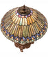 23" High Tiffany Jeweled Peacock Table Lamp