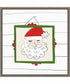 Framed Santa Claus Portrait by Kyra Brown Canvas Wall Art Print (22  W x 22  H), Sylvie Greywash Frame