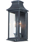 16"H Vicksburg 2-Light Outdoor Pocket Wall Sconce Black