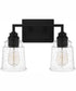 McIntire Medium 2-light Bath Light Matte Black