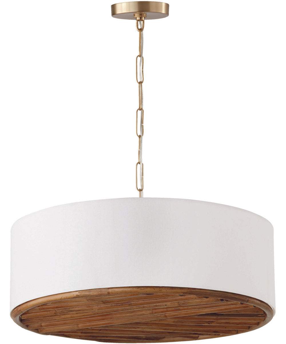Soleil 4-Light Pendant Matte Brass