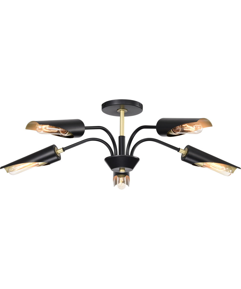 Marc 5-Light Chandelier Matte Black