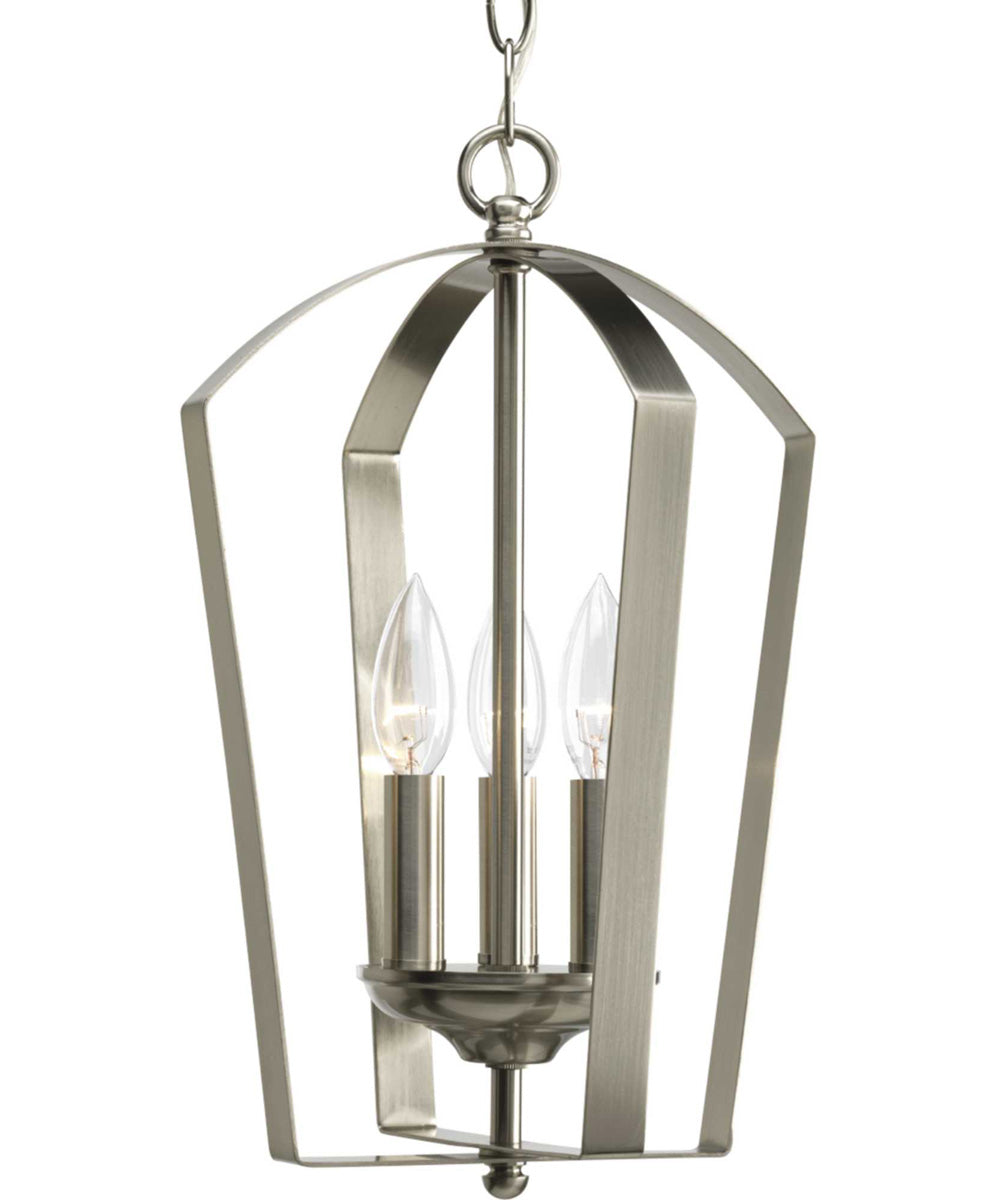 Gather 3-Light Foyer Pendant Brushed Nickel