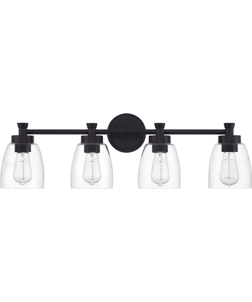 Henning 4-Light Vanity Flat Black