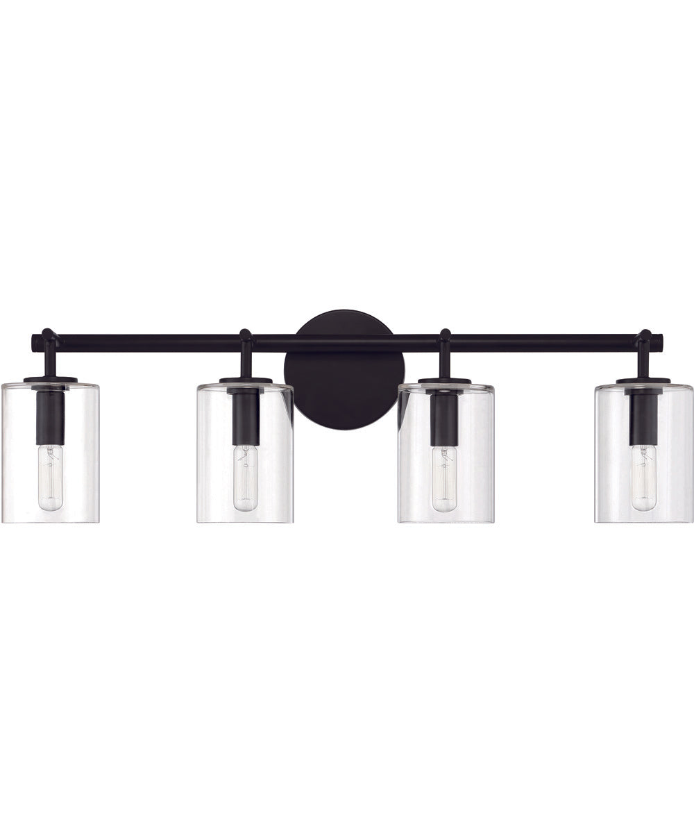 Hailie 4-Light Vanity Flat Black