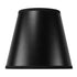 8"W x 7"H Black CLIP ON Empire Hard Back Lampshade with Gold Lining